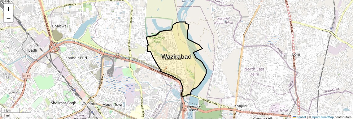 Check Time Travel of Wazirabad, Delhi