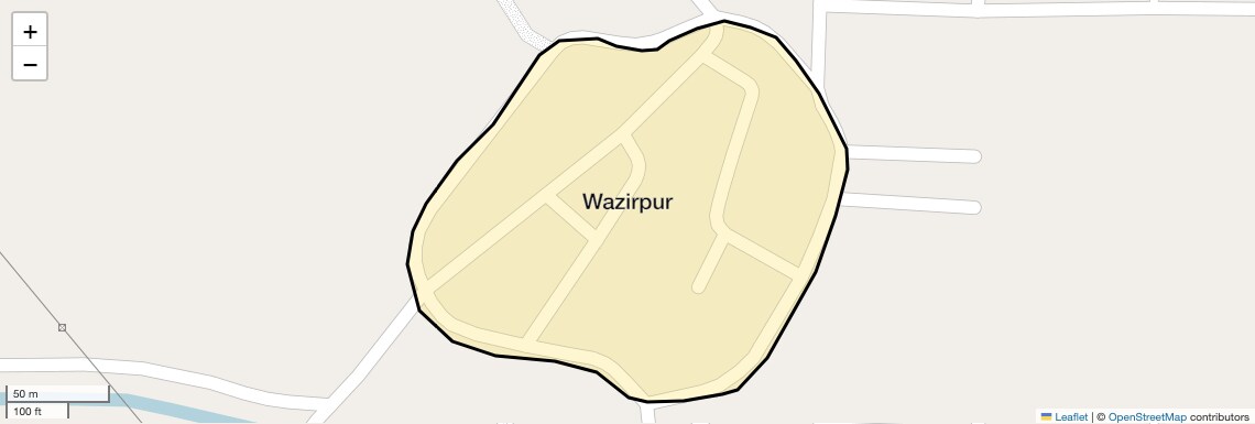 Location Map of Wazirpur, Faridabad