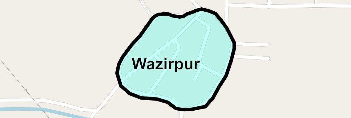 Location Map of Wazirpur, Faridabad