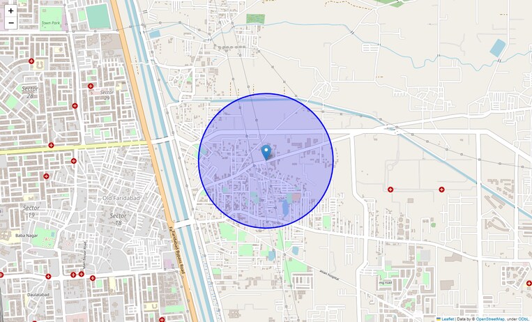 Location Map of Wazirpur Road