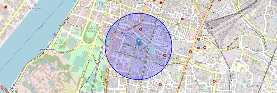 Location Map of Wellington, Kolkata