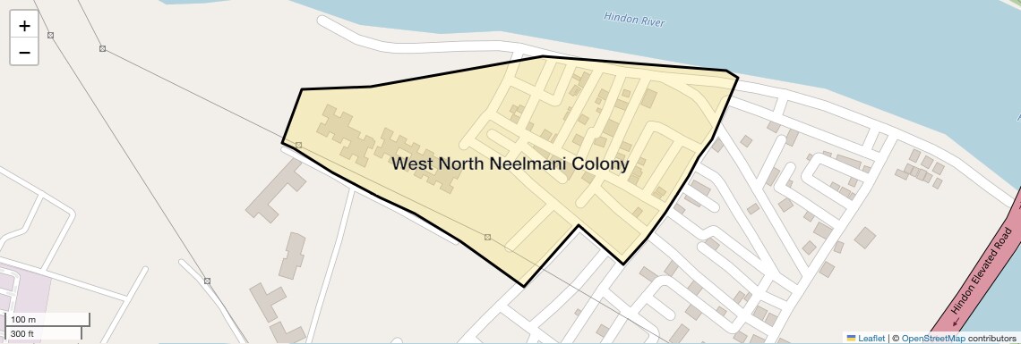 Location Map of West North Neelmani Colony, Ghaziabad