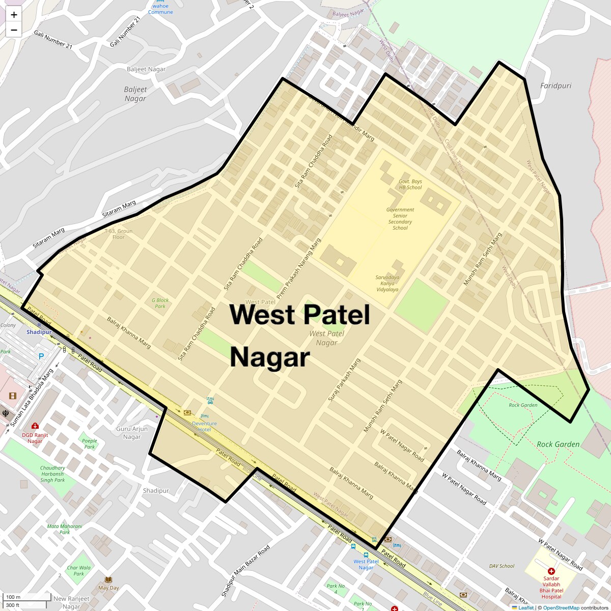 Check Time Travel of West Patel Nagar, Delhi