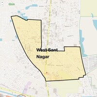West Sant Nagar Map