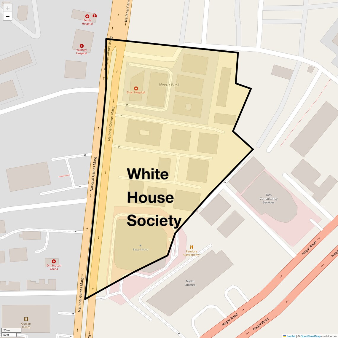 Location Map of White House Society, Pune