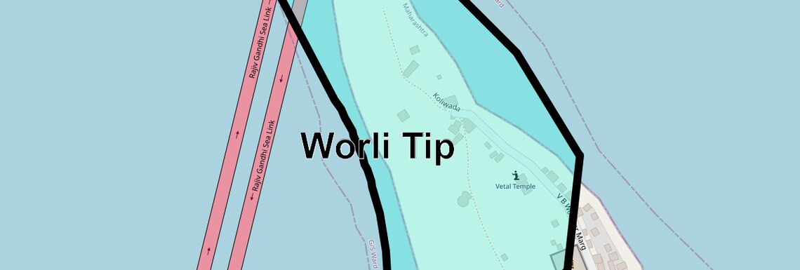 Location Map of Worli Tip, Mumbai
