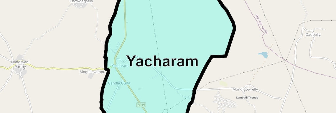 Location Map of Yacharam, Hyderabad