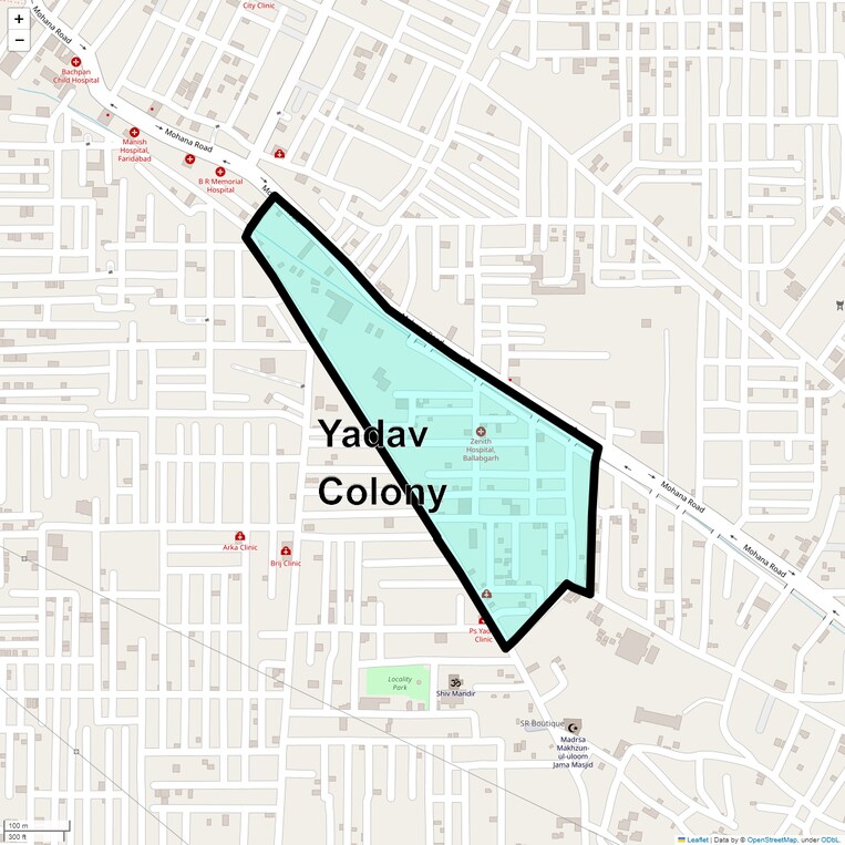 Location Map of Yadav Colony