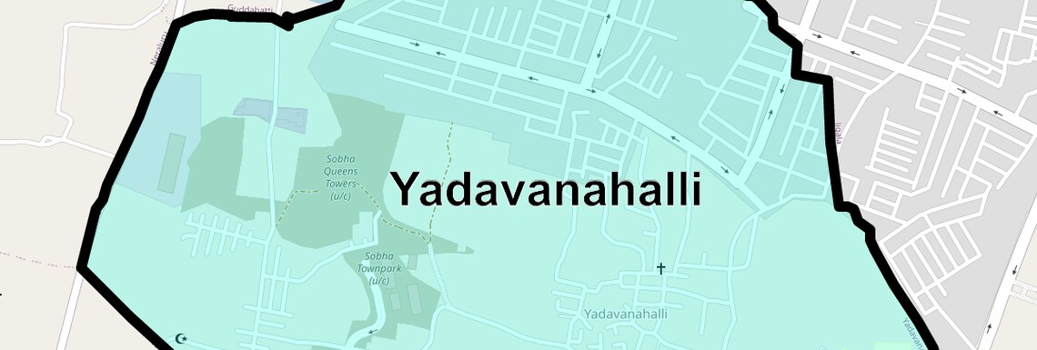 Location Map of Yadavanahalli, Bangalore
