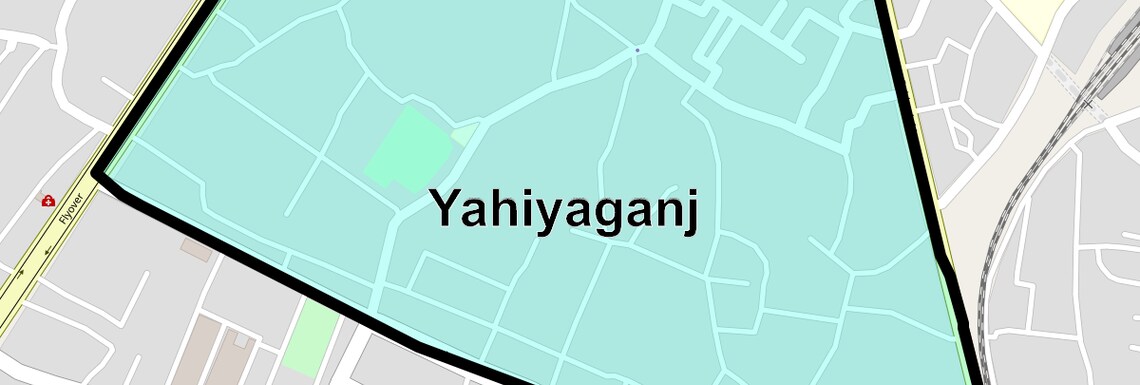 Location Map of Yahiyaganj, Lucknow