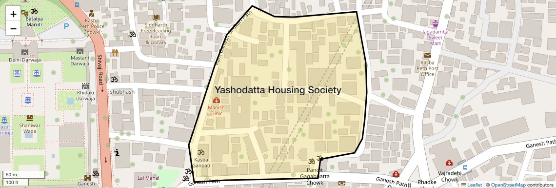 Location Map of Yashodatta Housing Society, Pune
