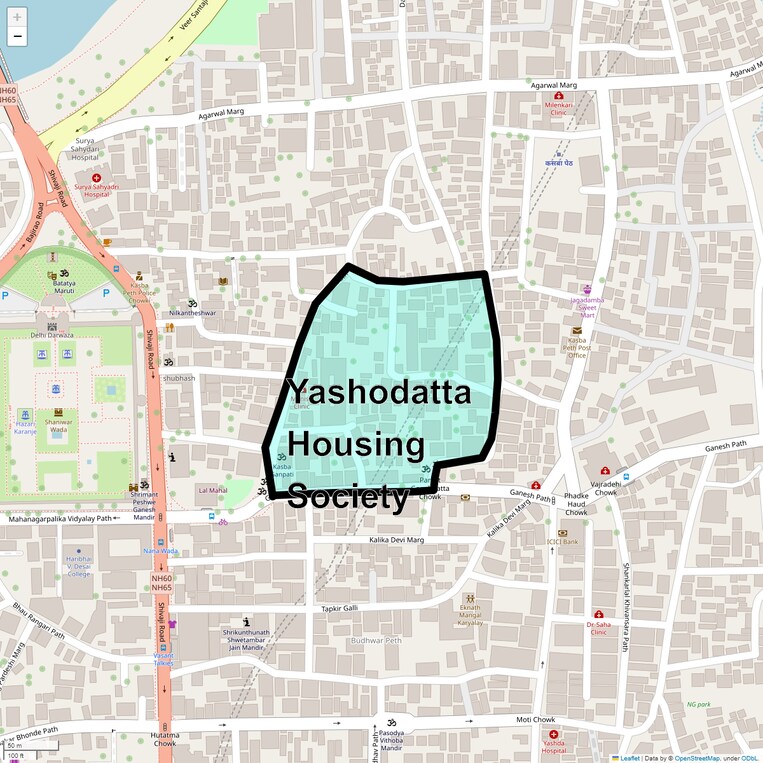 Location Map of Yashodatta Housing Society