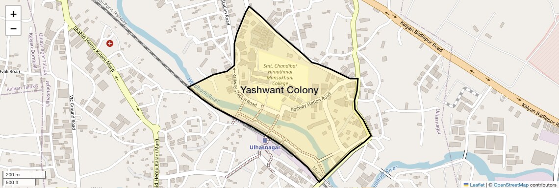 Location Map of Yashwant Colony, Thane