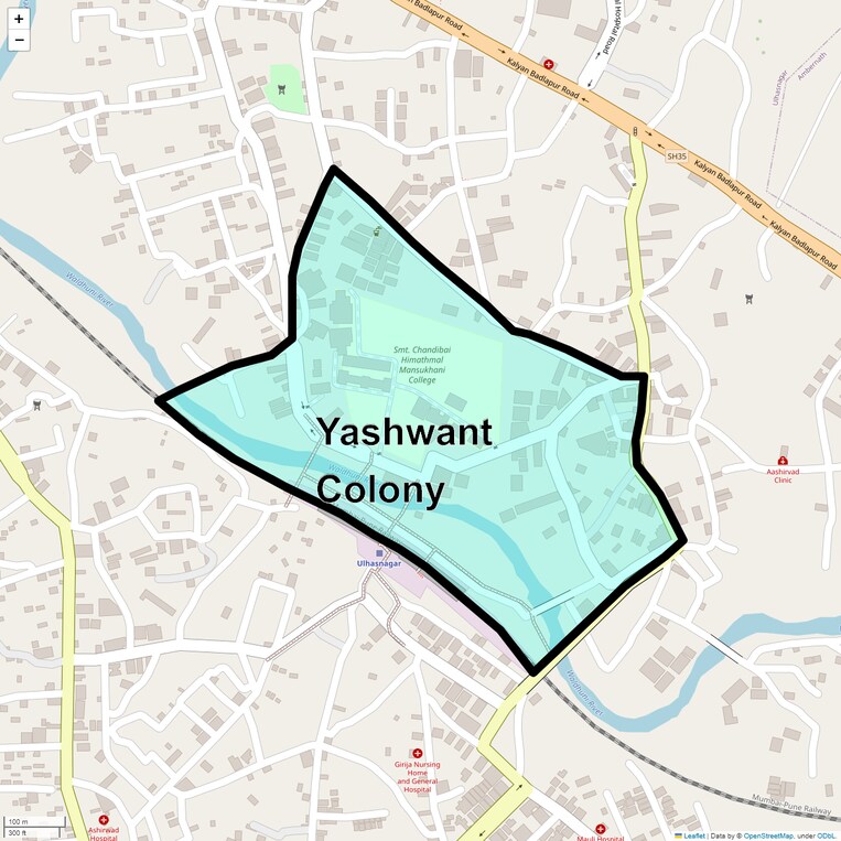 Location Map of Yashwant Colony