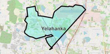 Location Map of Yelahanka, Bangalore