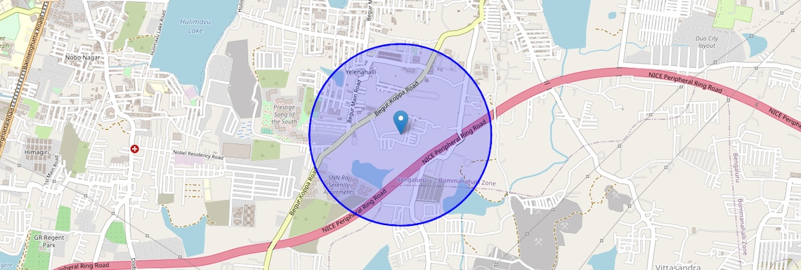 Location Map of Yelenahalli, Bangalore