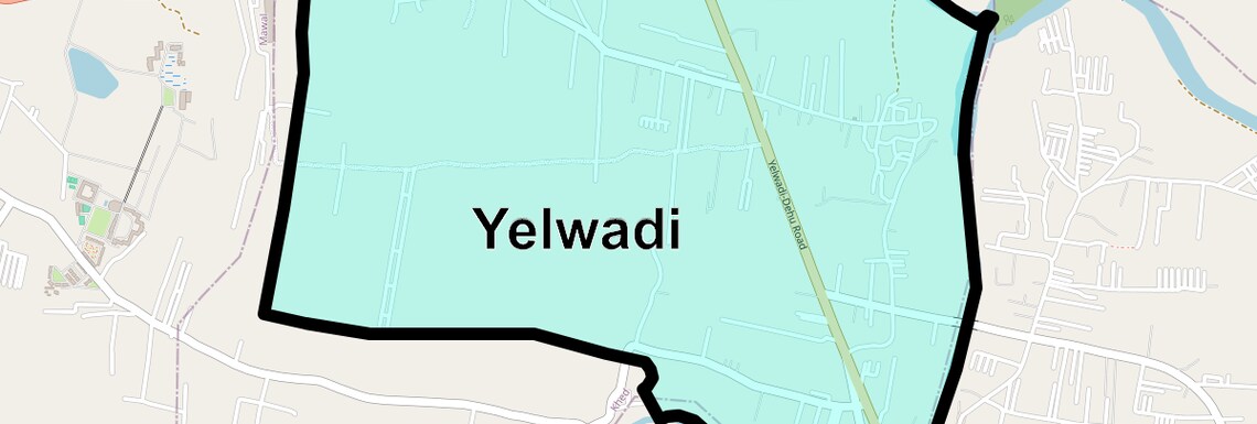 Location Map of Yelwadi, Pune
