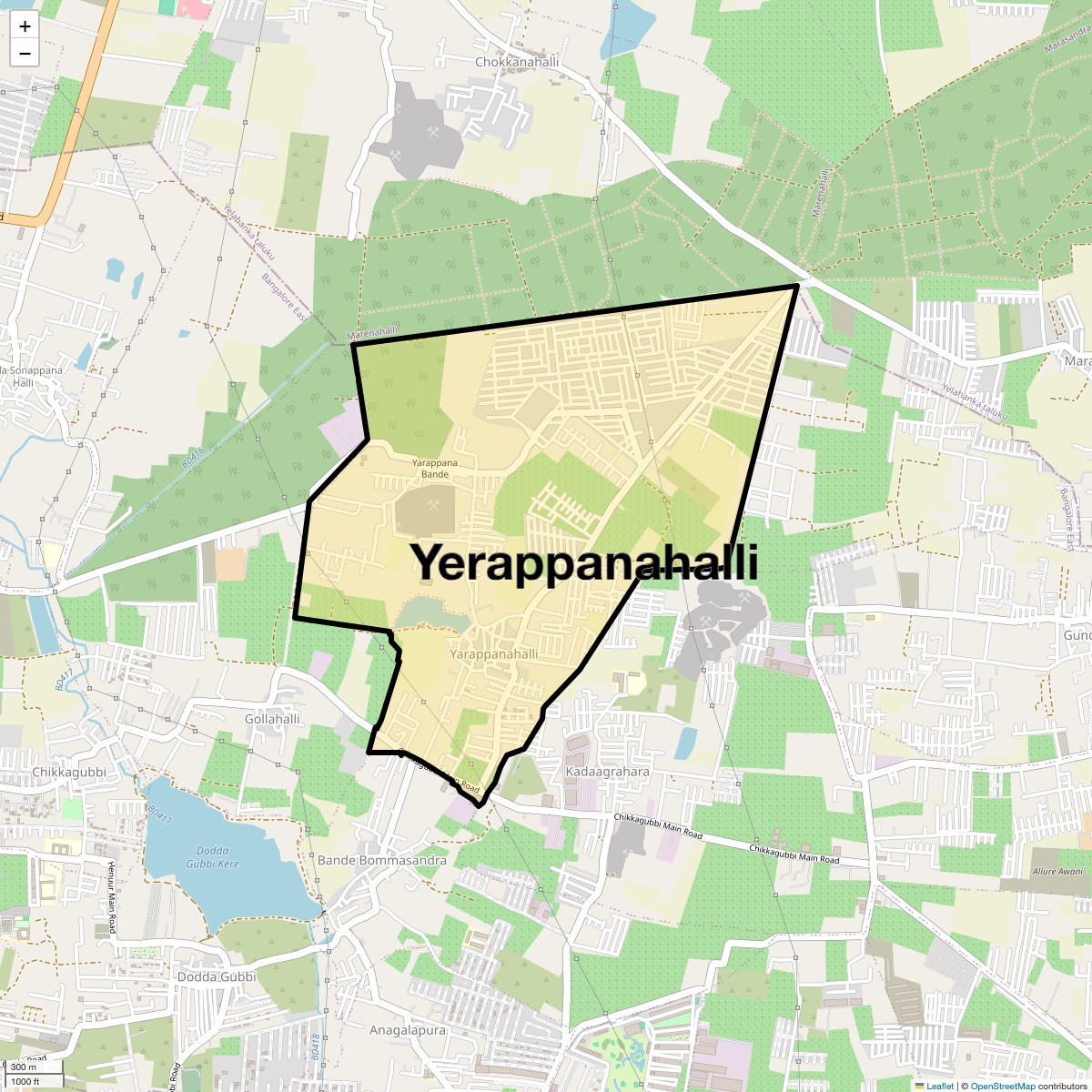 Yerappanahalli Map