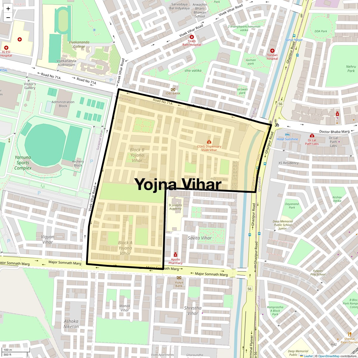 Check Time Travel of Yojna Vihar, Delhi