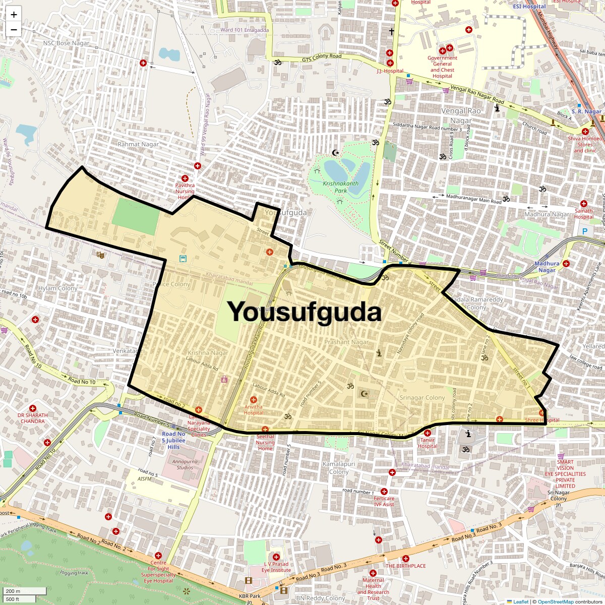 Check Time Travel of Yousufguda, Hyderabad