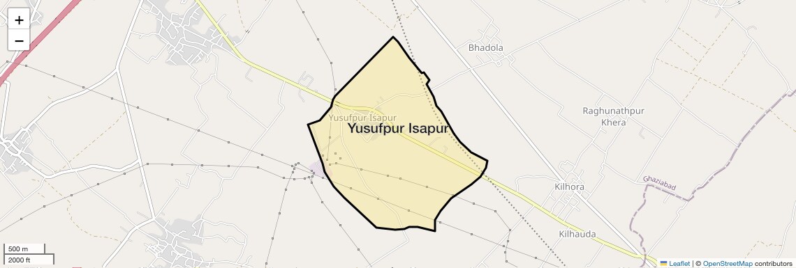 Location Map of Yusufpur Isapur, Ghaziabad