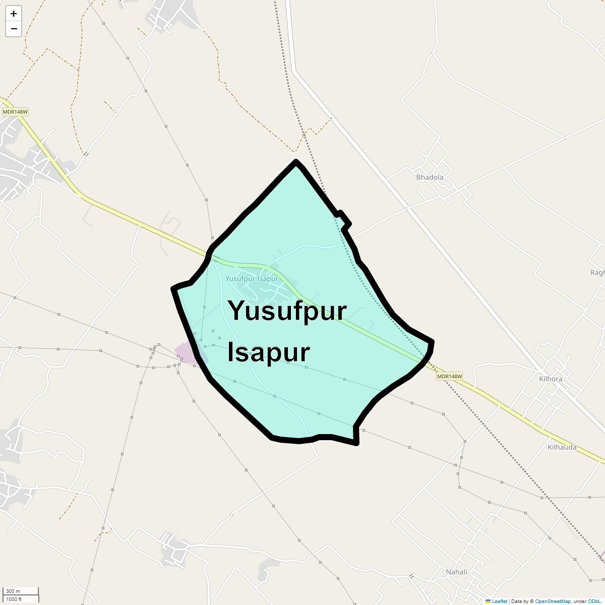 Location Map of Yusufpur Isapur, Ghaziabad