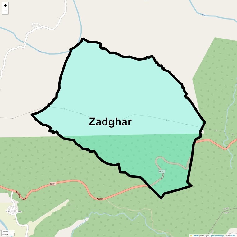 Location Map of Zadghar