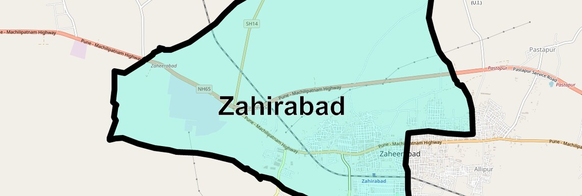 Location Map of Zahirabad, Hyderabad