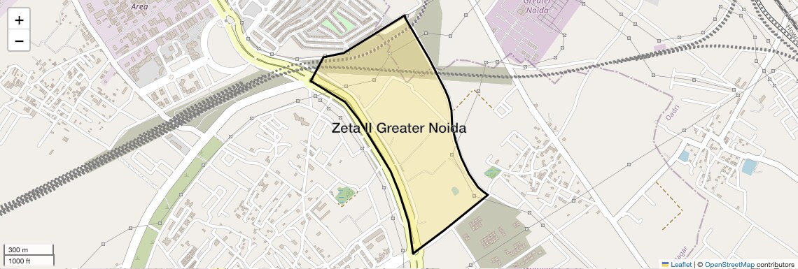 Location Map of Zeta II Greater Noida, Greater Noida