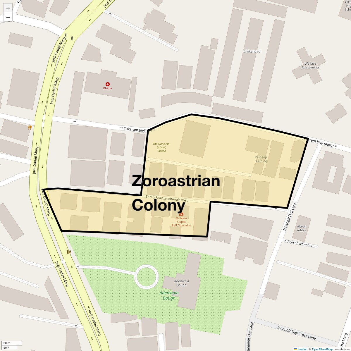 Check Time Travel of Zoroastrian Colony, Mumbai