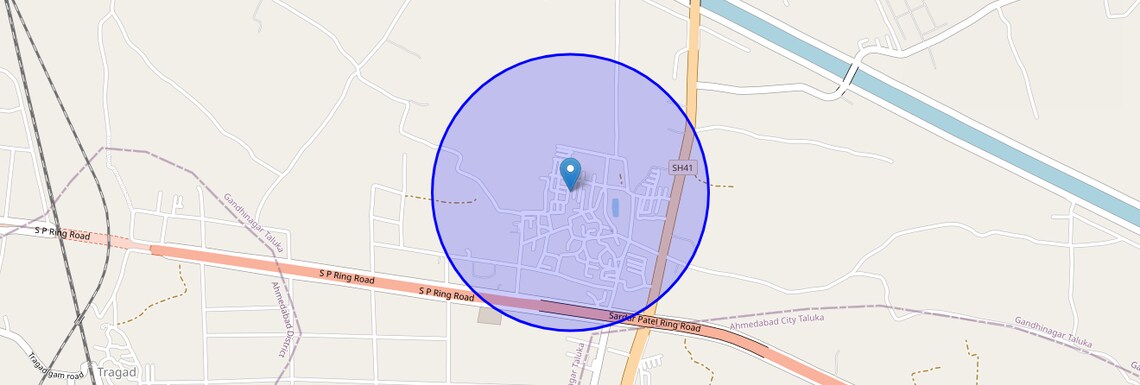 Location Map of Zundal, Ahmedabad