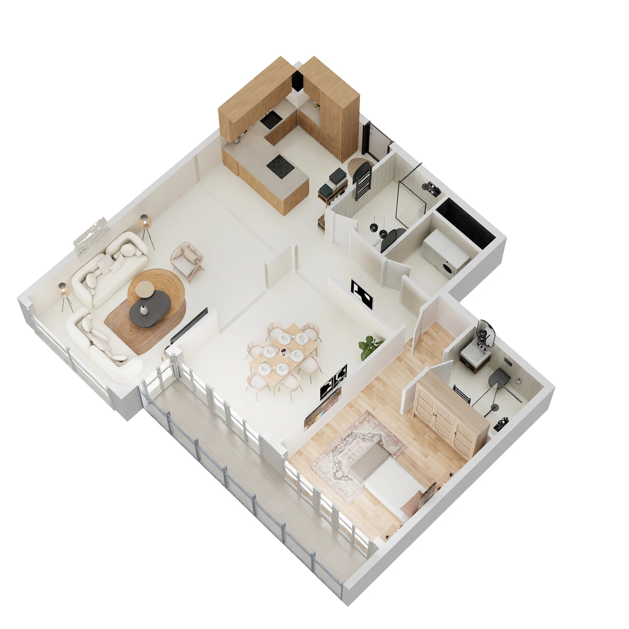 1 Bed 918 Sq. Ft. Apartment