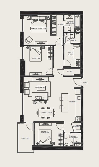 3 Beds 1442 Sq. Ft. Apartment