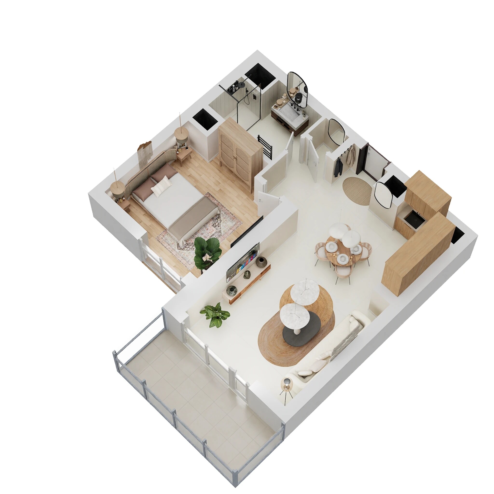 1 Bed 689 Sq. Ft. Apartment