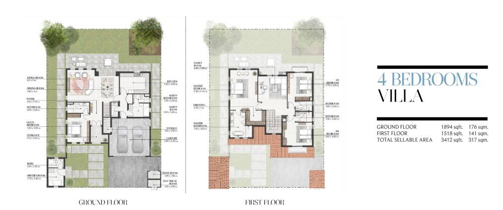 4 Beds 3412 Sq. Ft. Villa