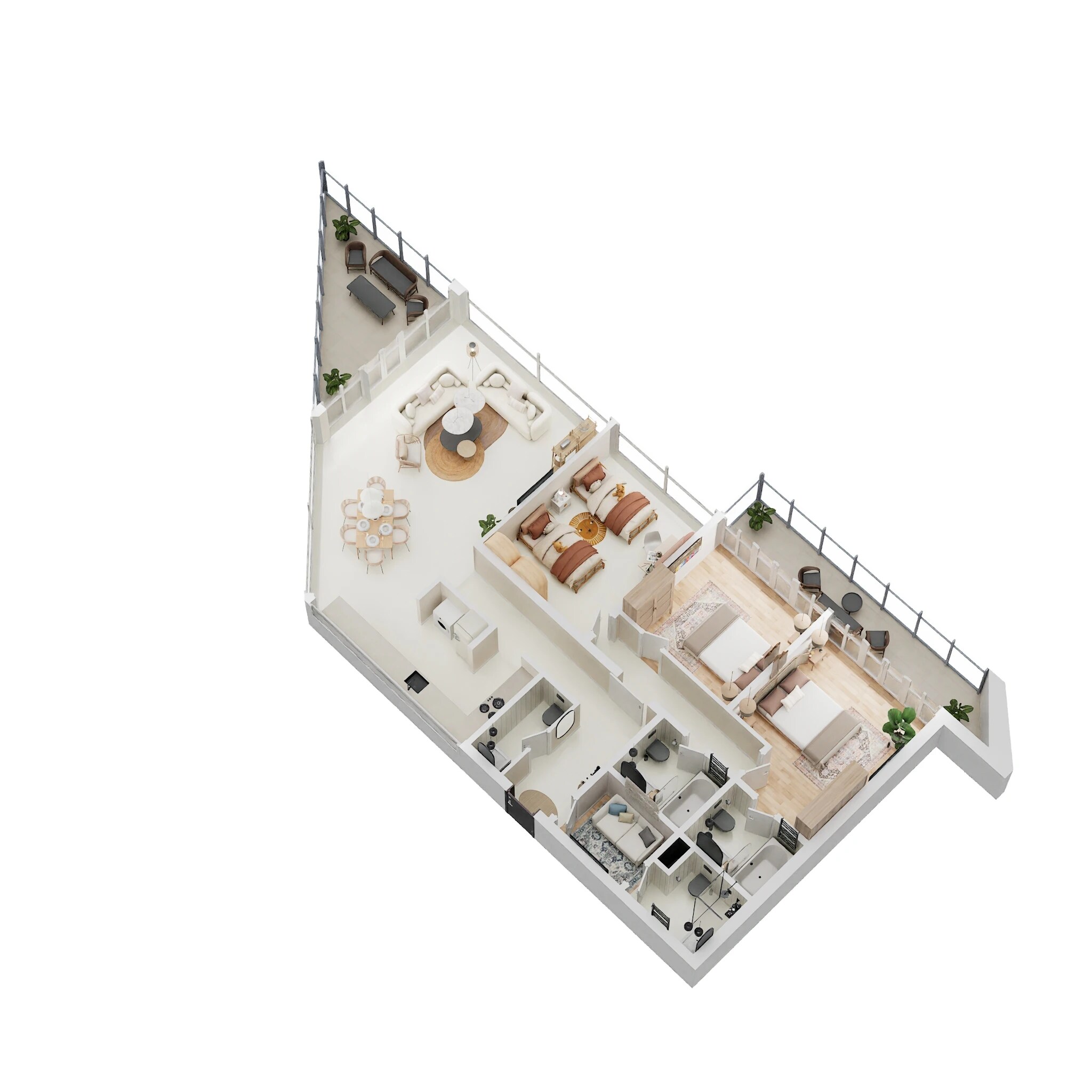 3 Beds 1614 Sq. Ft. Apartment