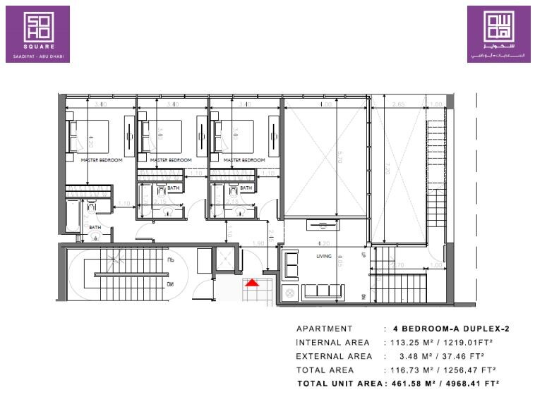 4 Beds 4968 Sq. Ft. Apartment