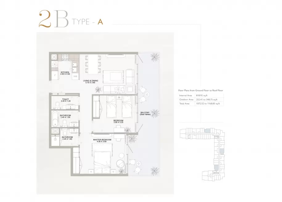 Reportage La Plaza Apartments Floor Plans Unit Plans in Masdar City, Abu Dhabi