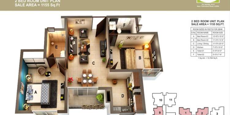 ansal emerald heights apartment 2 bhk 1155sqft 20213619153658