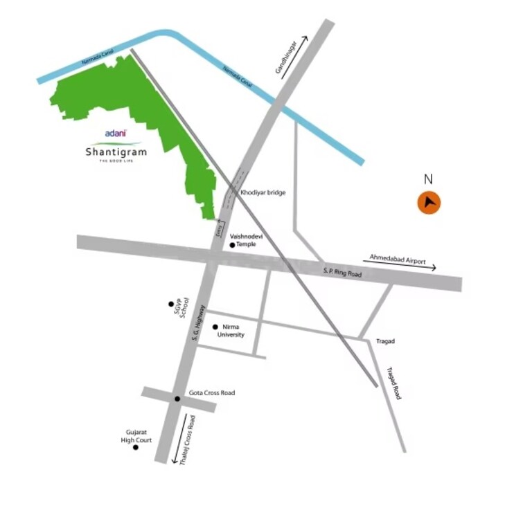 Adani Shantigram Aangan Location Image