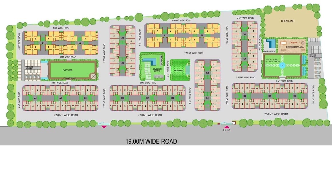 Adani Shantigram Aangan Master Plan 2