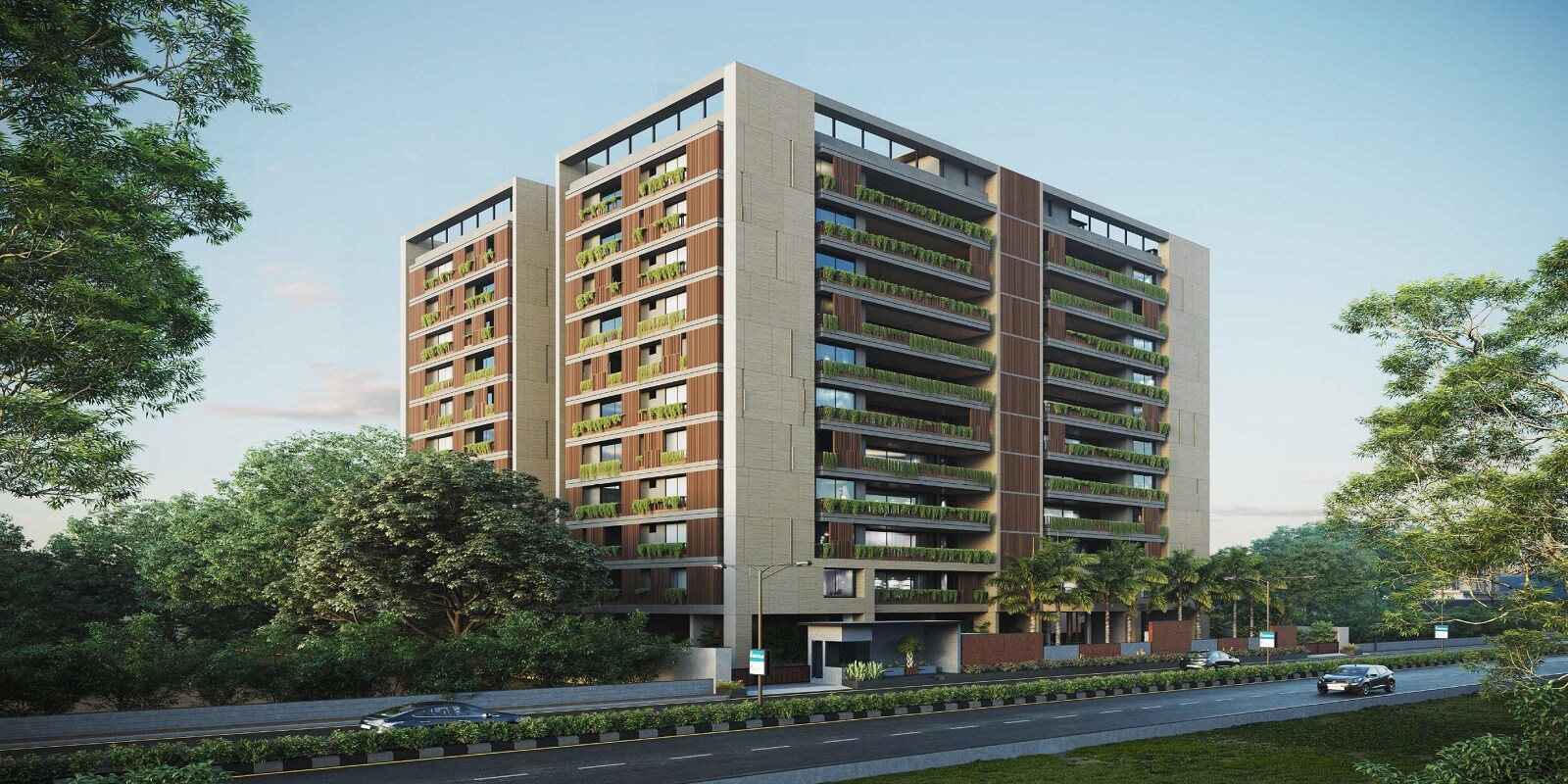 Akshat Hazel residential project in Sola