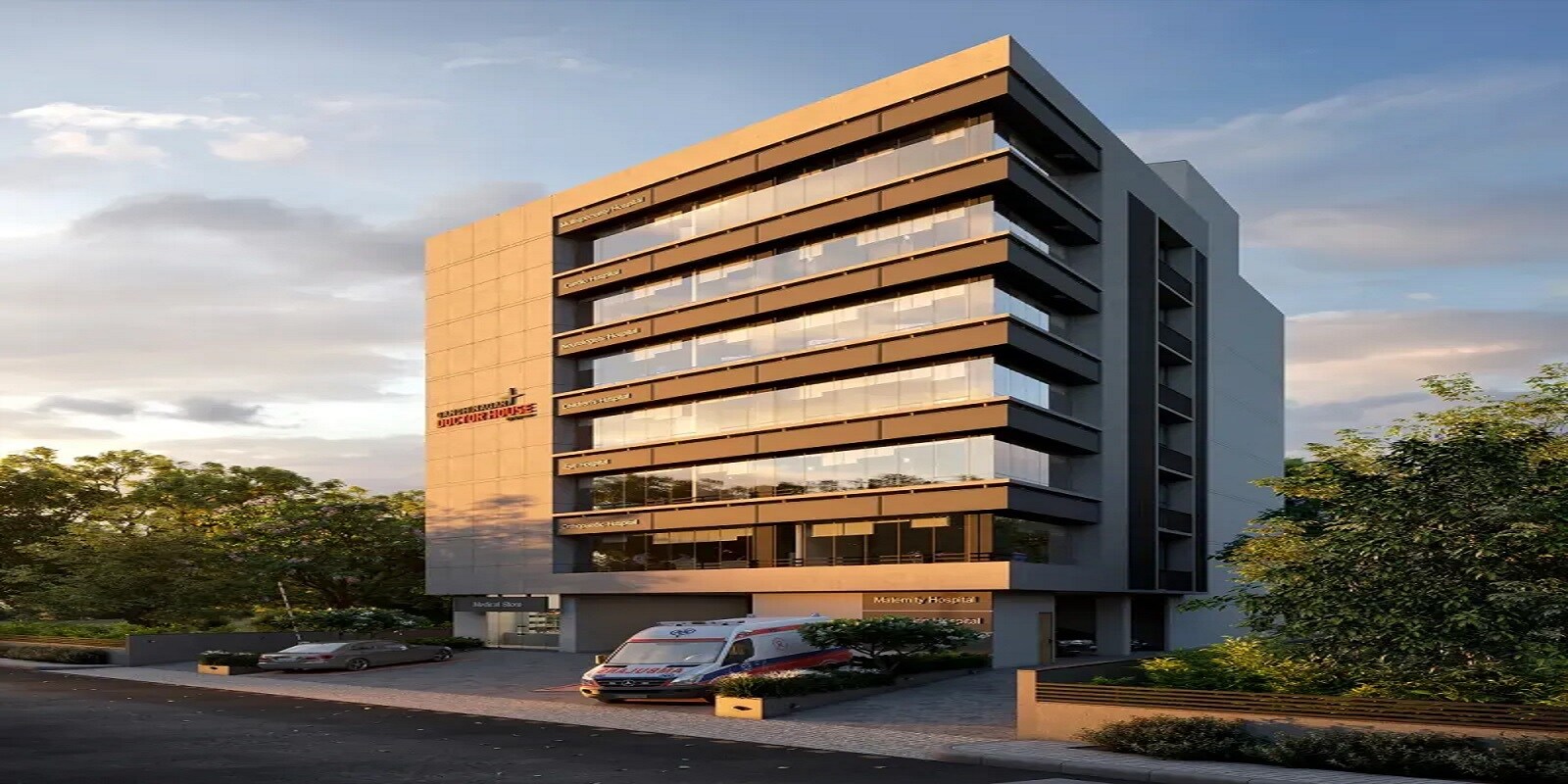 Ayunam Gandhinagar Doctor House residential project in Kudasan
