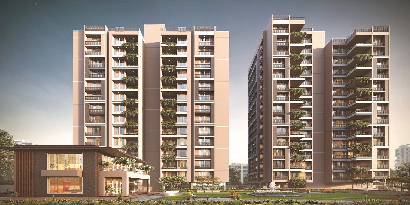 Elenza Greenwood residential project in South Bopal