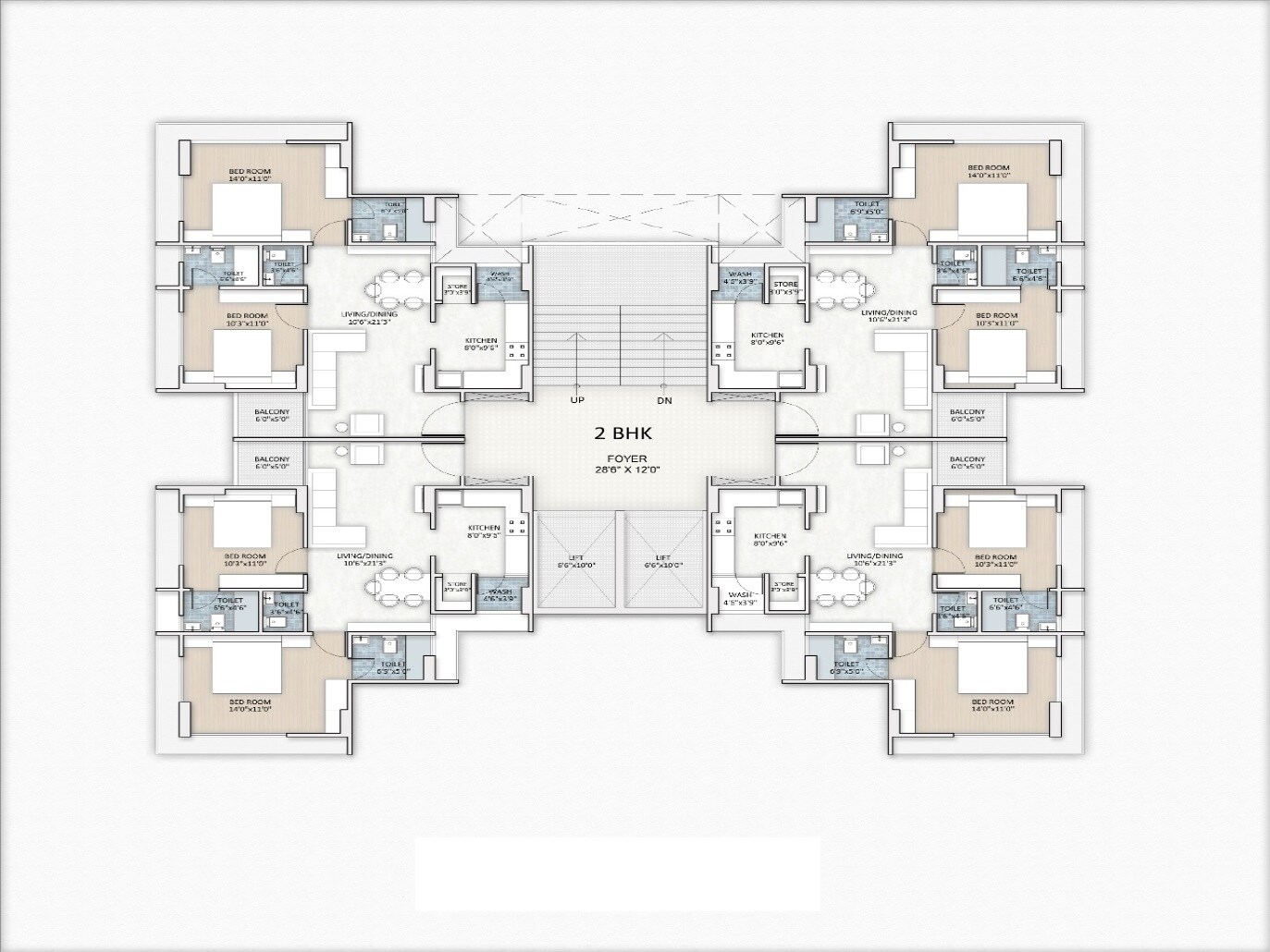 Fortune Modern Flats Floor Plans