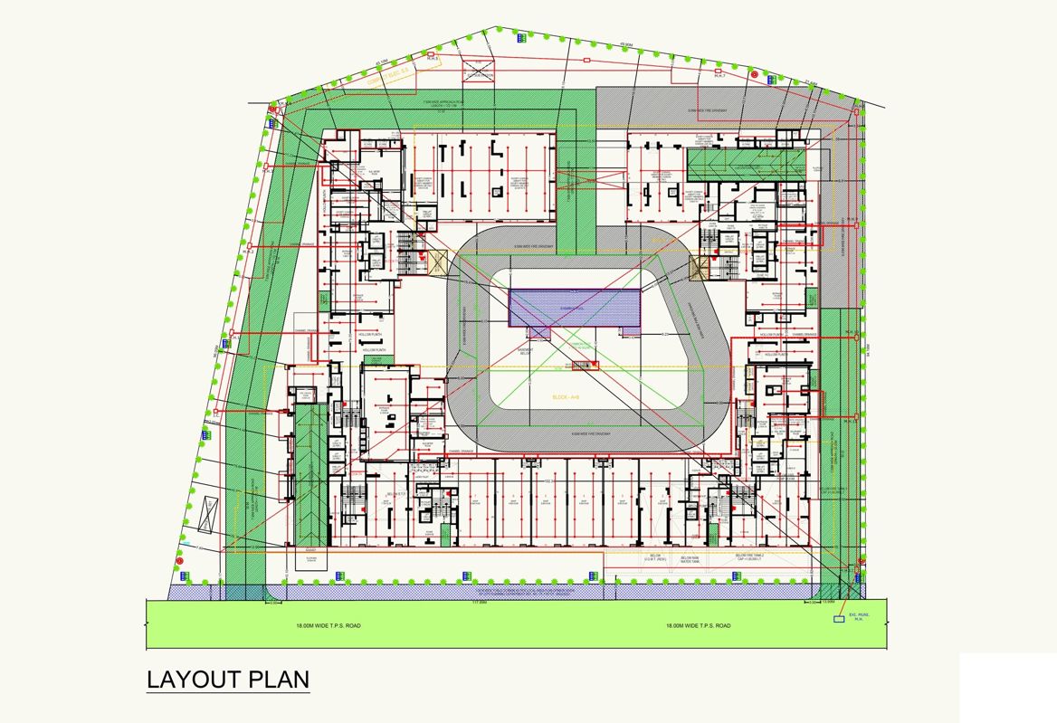 Godrej-Altus_an aerial view of a soccer field with a soccer ball