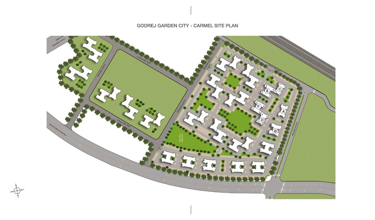 Godrej-Garden-City-Carmel_an aerial view of a model of an airplane