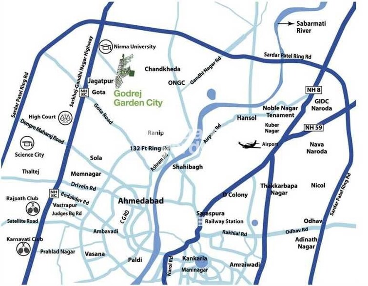 Godrej Garden City Location Image 1
