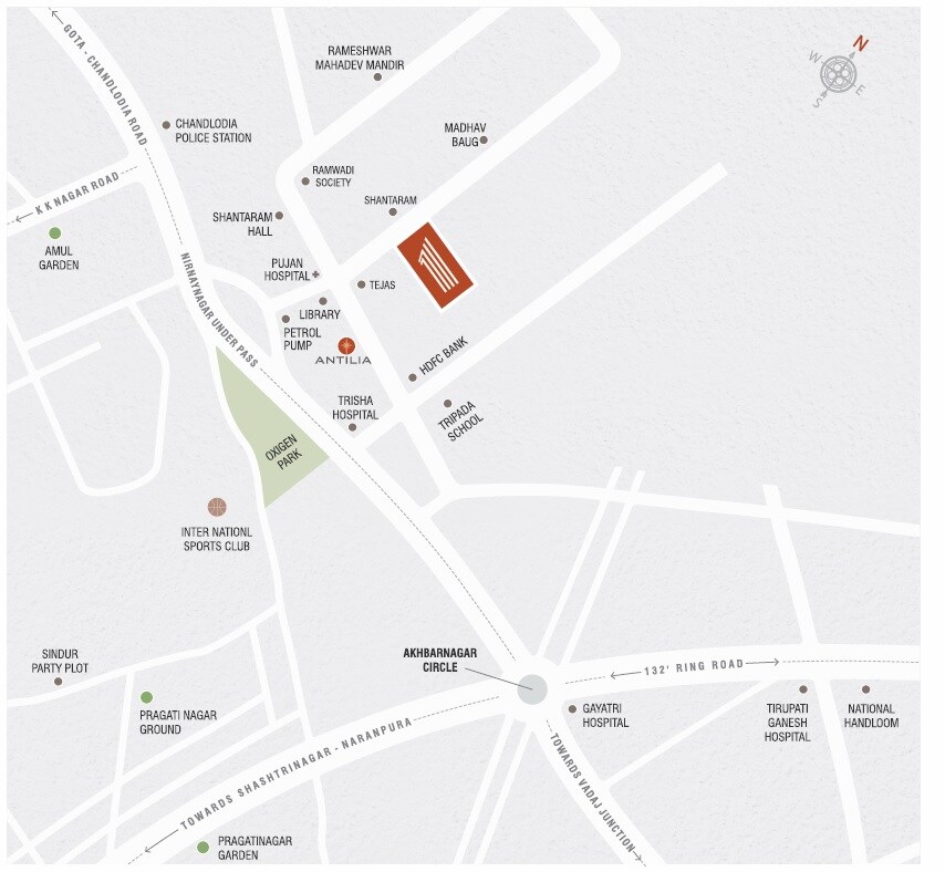 Gunatit Antilia One Location Image