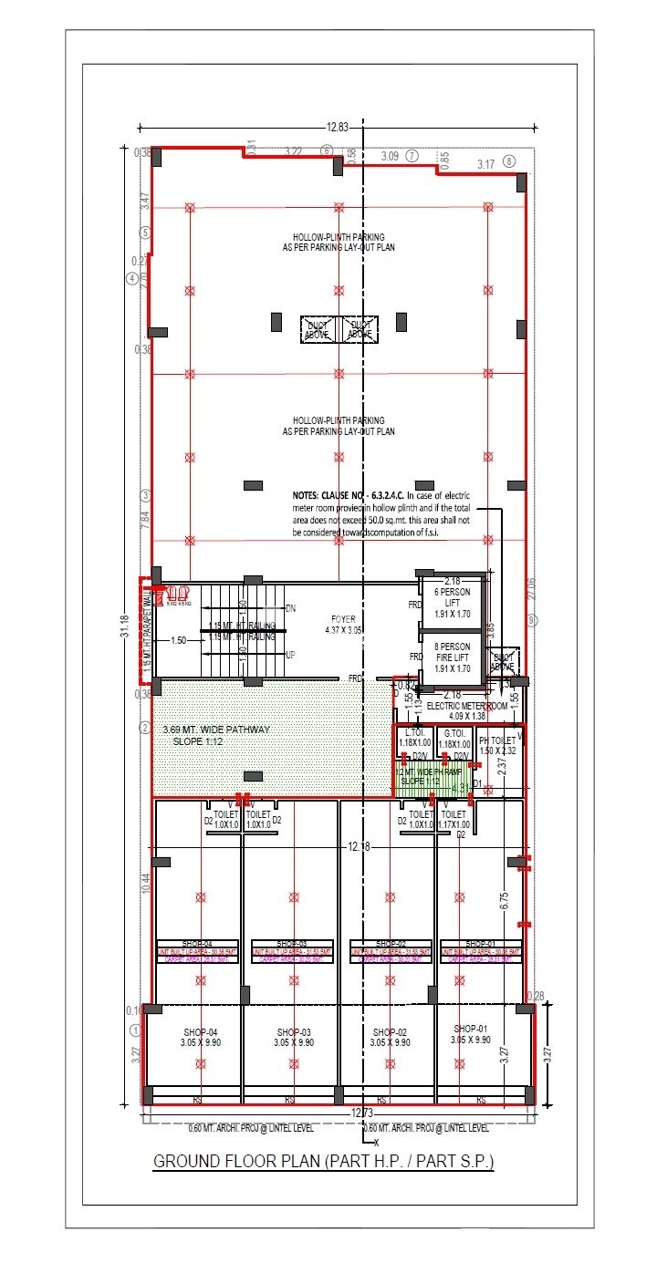 HND-Kushal-Apartment_an aerial view of a building with a computer generated image